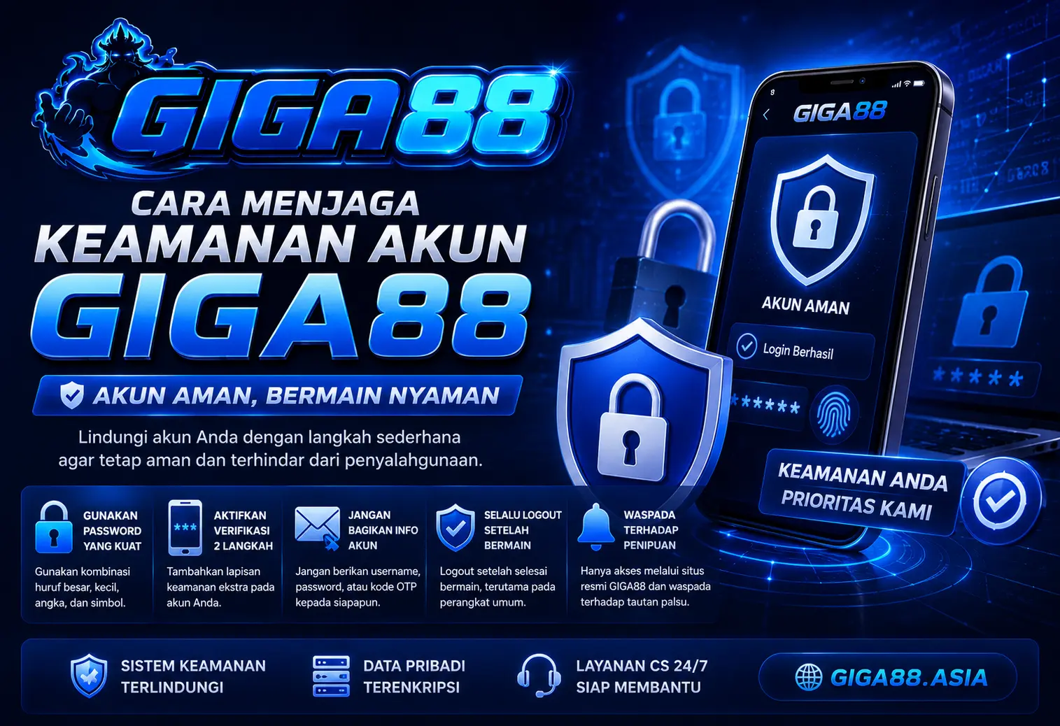 Ilustrasi keamanan akun GIGA88